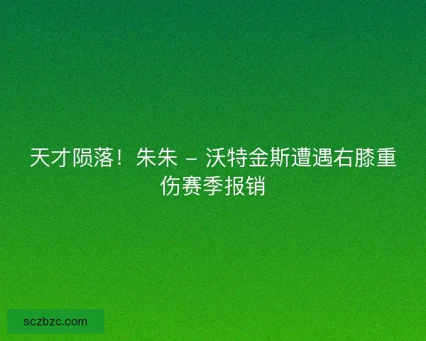 天才陨落！朱朱 - 沃特金斯遭遇右膝重伤赛季报销